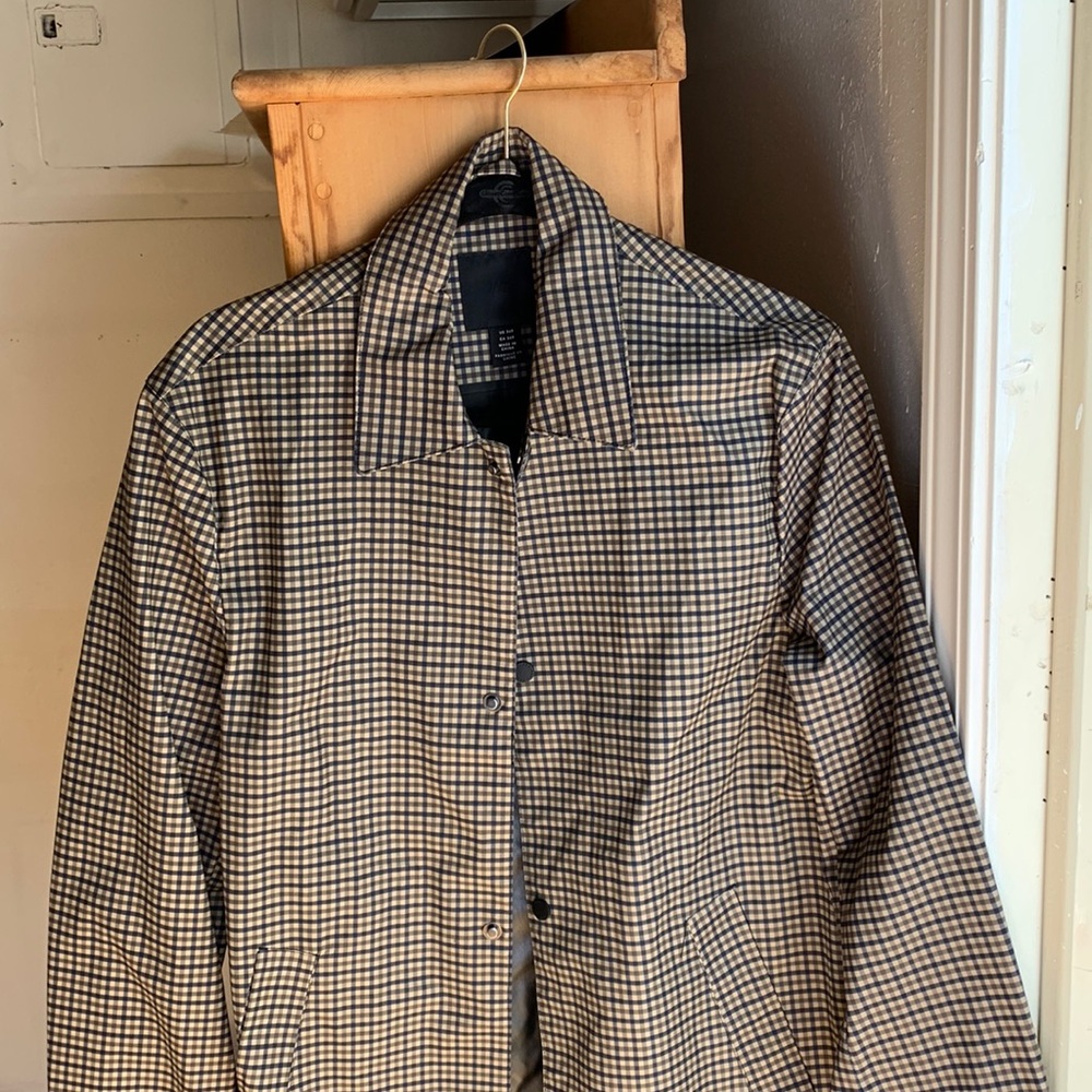 Plaid Trench Coat
